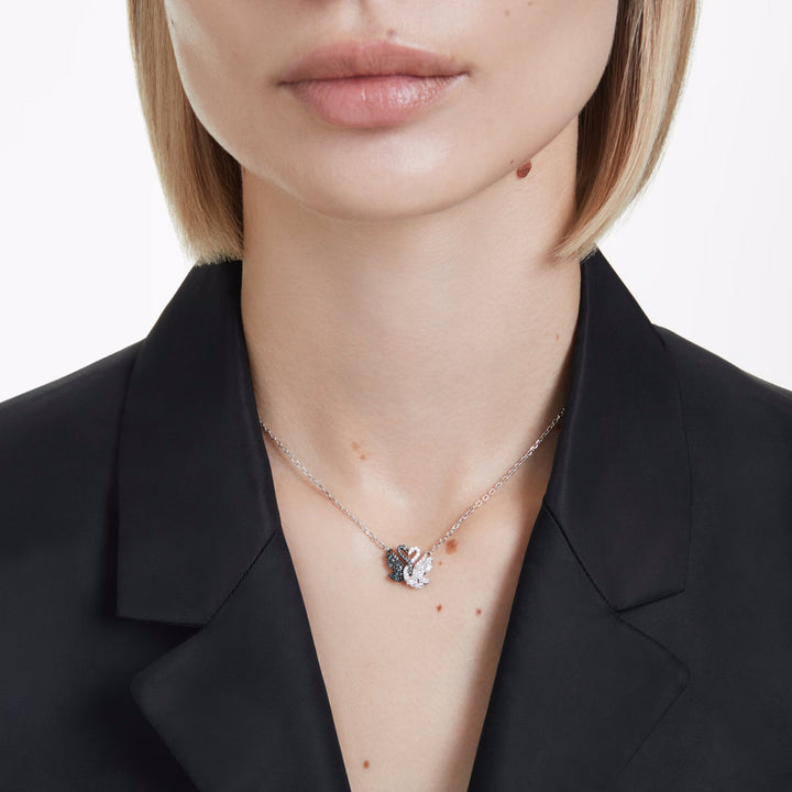 Swarovski Swan Halskette Schwan Schwarz Metallmix - 5705721