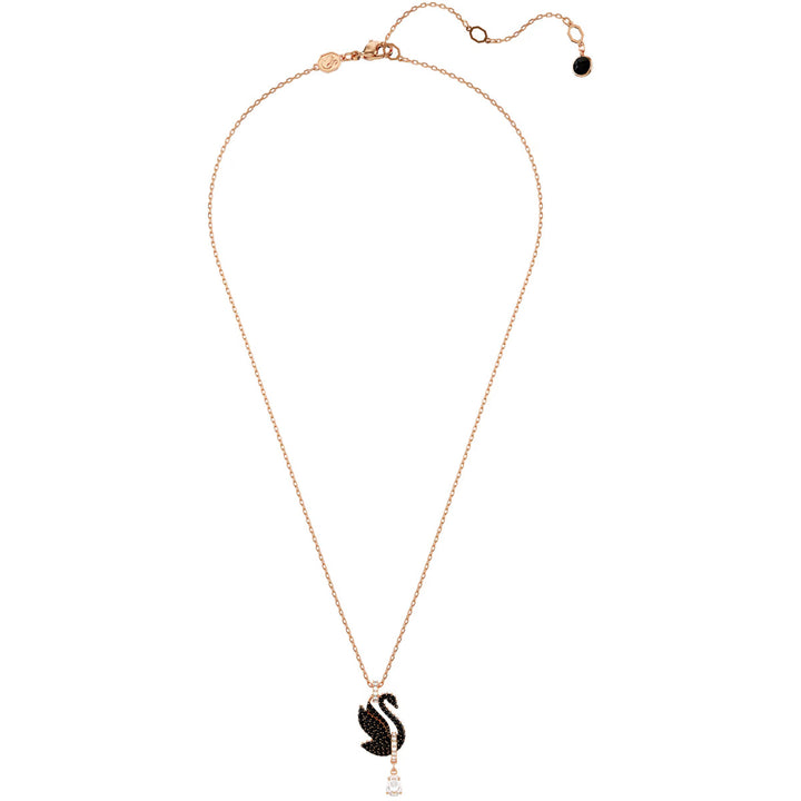Swarovski Swan Halskette Schwan Schwarz Roségold Legierungsschicht - 5678045
