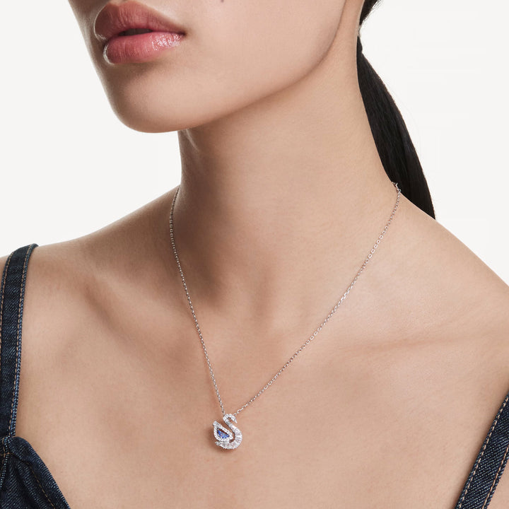 Swarovski Swan Halskette Verschiedene Schliffe Schwan Blau - 5723389