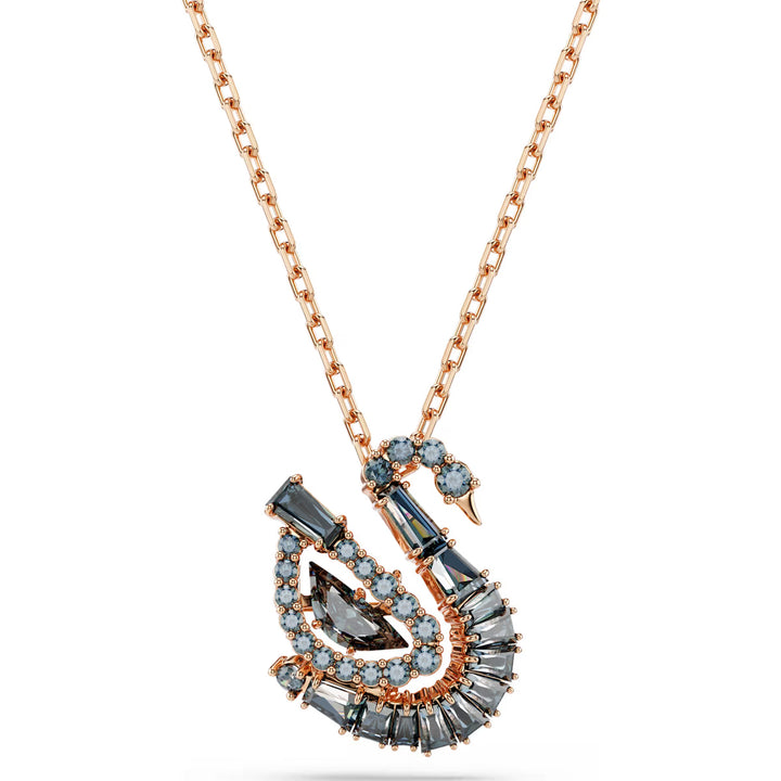 Swarovski Collana Swan Taglio misto Cigno Nero Finitura oro rosa 18K - 5764882