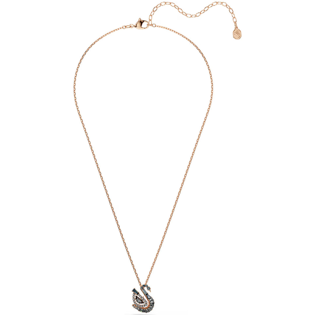 Swarovski Swan Halskette Verschiedene Schliffe Schwan Schwarz 18K roségoldbeschichtet - 5764882