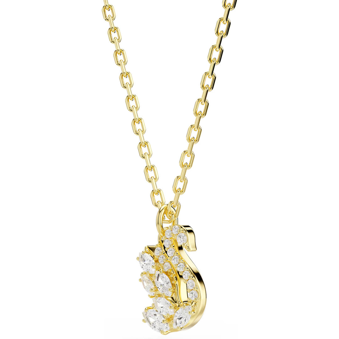 Swarovski Swan Halskette Verschiedene Schliffe Schwan Weiss 18K goldbeschichtet - 5754626