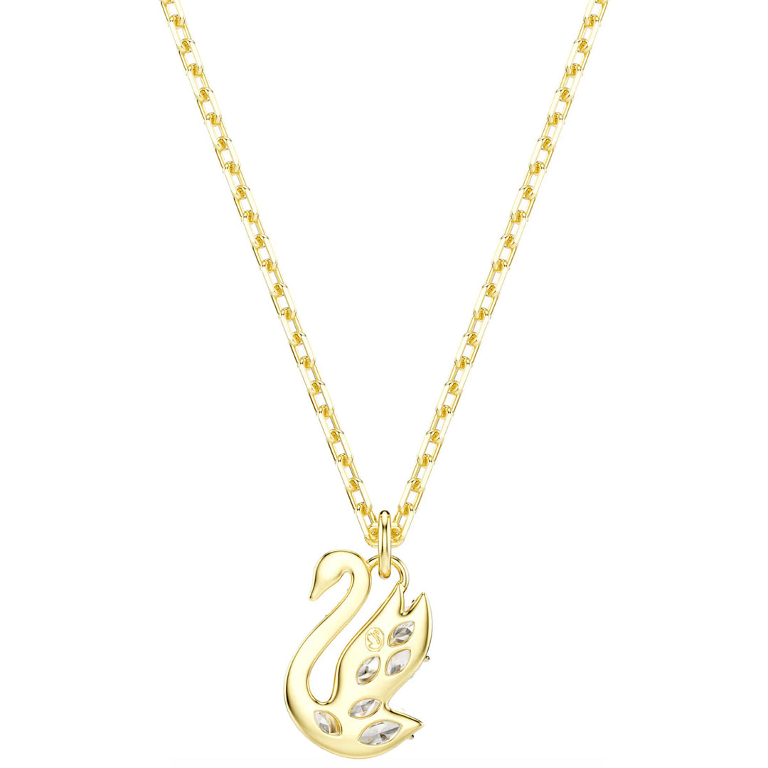 Swarovski Swan Halskette Verschiedene Schliffe Schwan Weiss 18K goldbeschichtet - 5754626