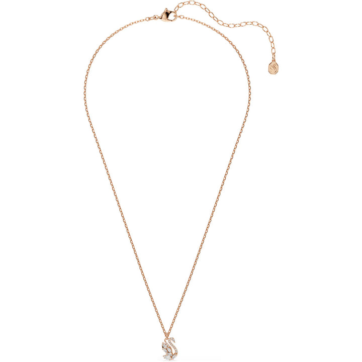 Swarovski Swan Halskette Verschiedene Schliffe Schwan Weiss Roségold Legierungsschicht - 5738203