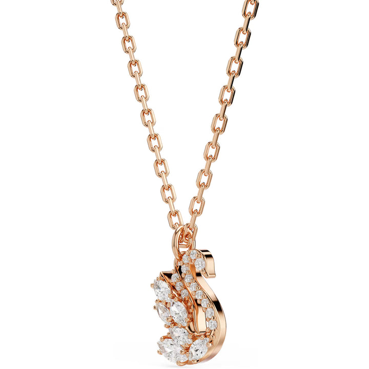 Swarovski Swan Halskette Verschiedene Schliffe Schwan Weiss Roségold Legierungsschicht - 5738203