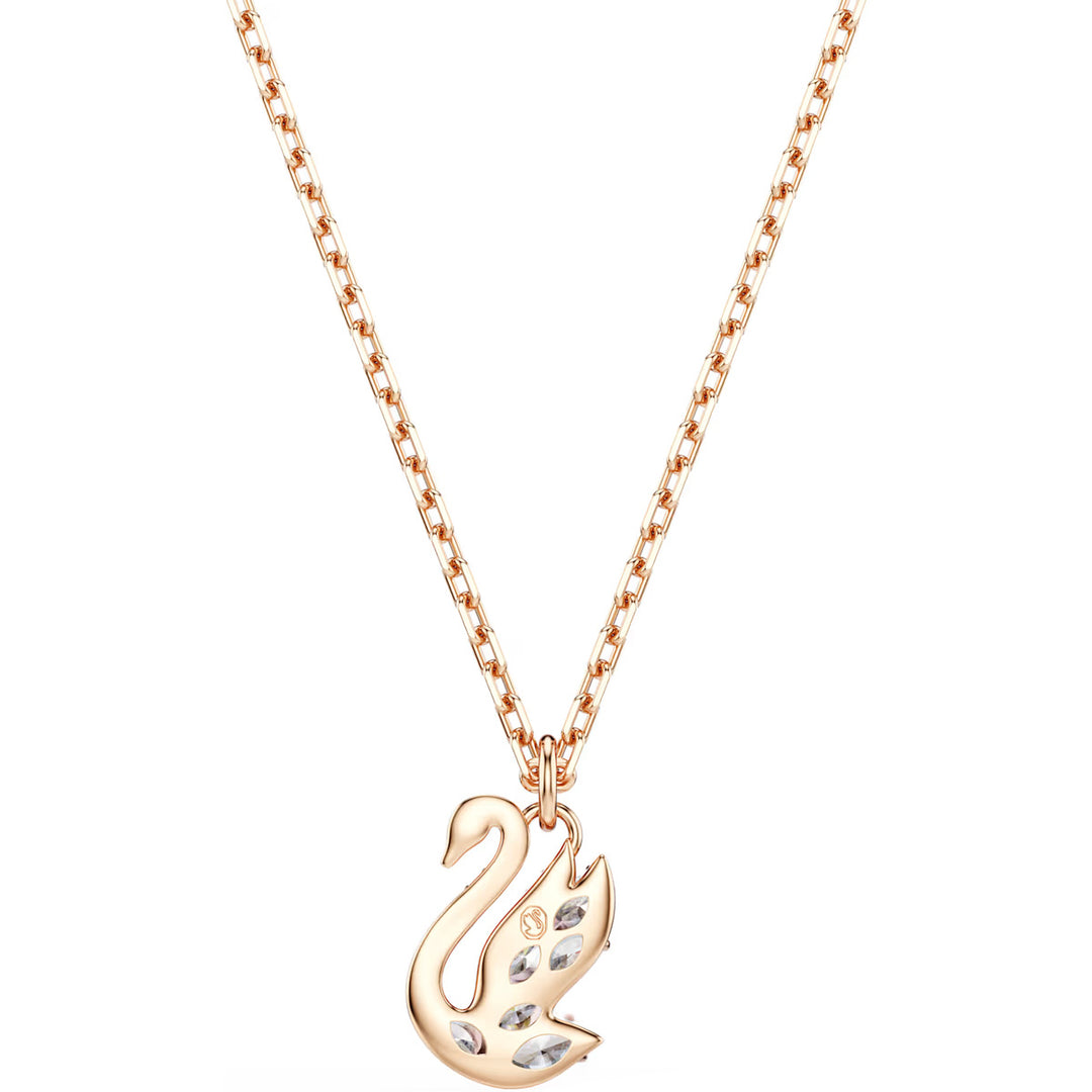 Swarovski Swan Halskette Verschiedene Schliffe Schwan Weiss Roségold Legierungsschicht - 5738203