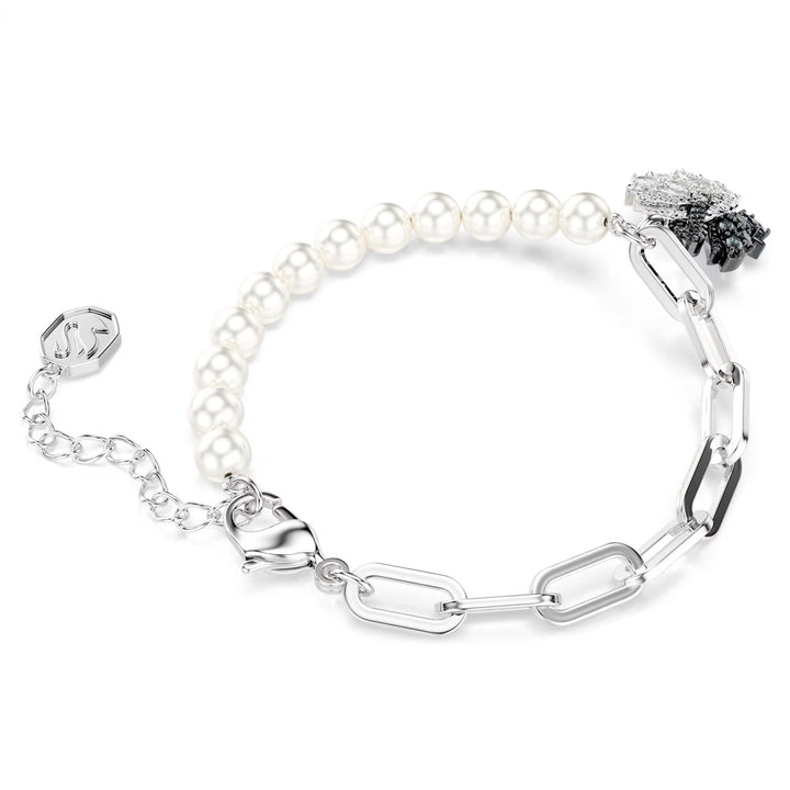 Swarovski Swan Armband Kristallperle Schwan Schwarz Rhodiniert - 5705720