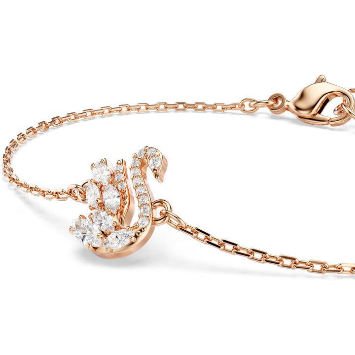 Swarovski Swan Armband Verschiedene Schliffe Schwan Weiss Roségold Legierungsschicht - 5738202