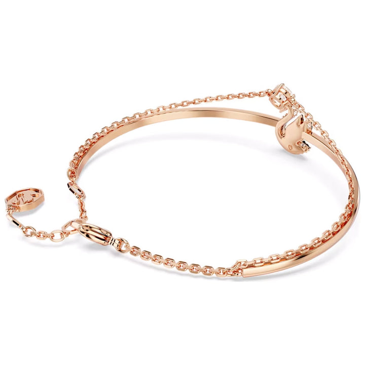 Swarovski Swan Armreif Schwan Schwarz Roségold Legierungsschicht