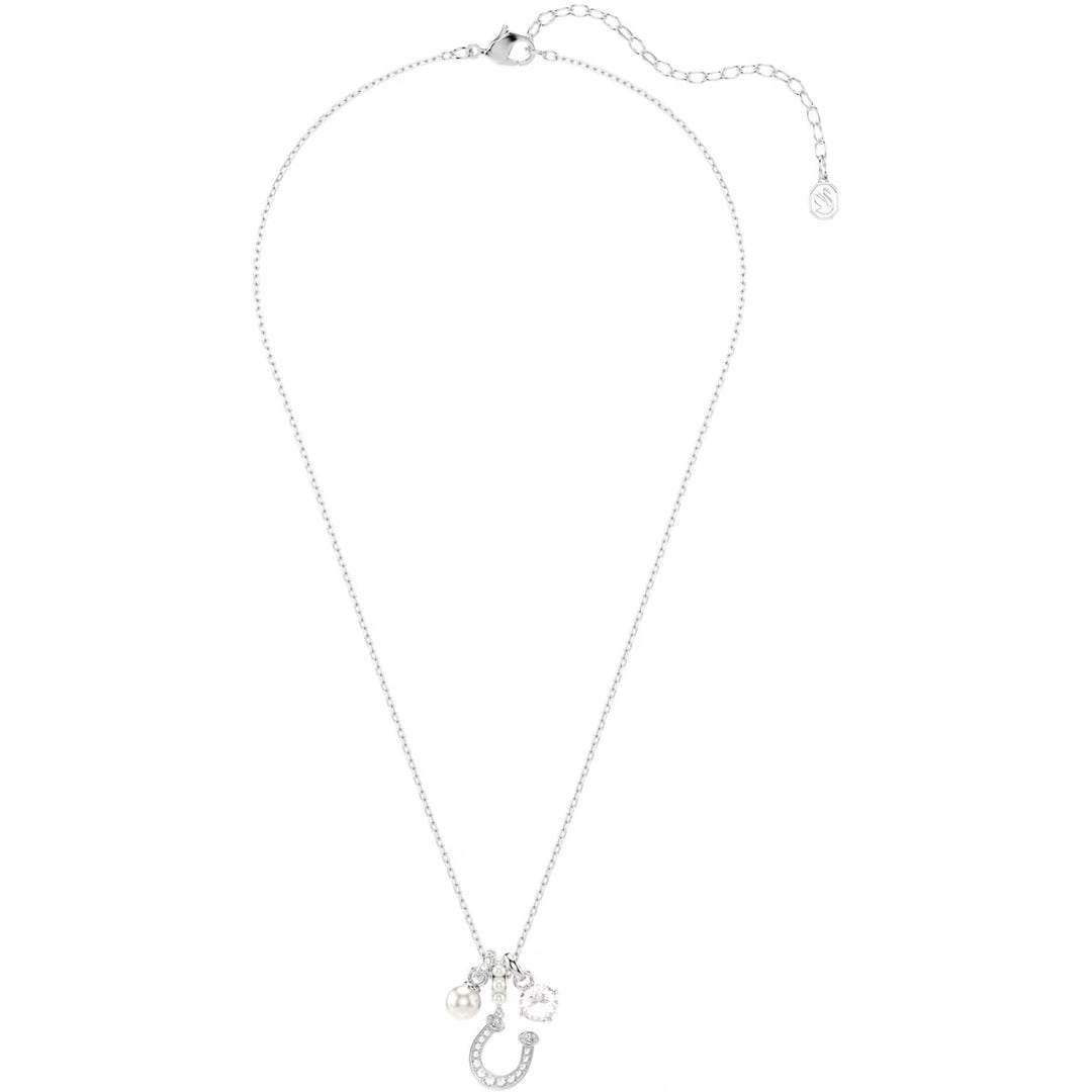 Swarovski Symbolica Halskette Kristallperle Rundschliff Pavé Hufeisen Weiss Rhodiniert - 5736247