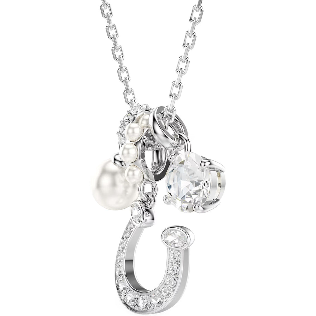 Swarovski Symbolica Halskette Kristallperle Rundschliff Pavé Hufeisen Weiss Rhodiniert - 5736247