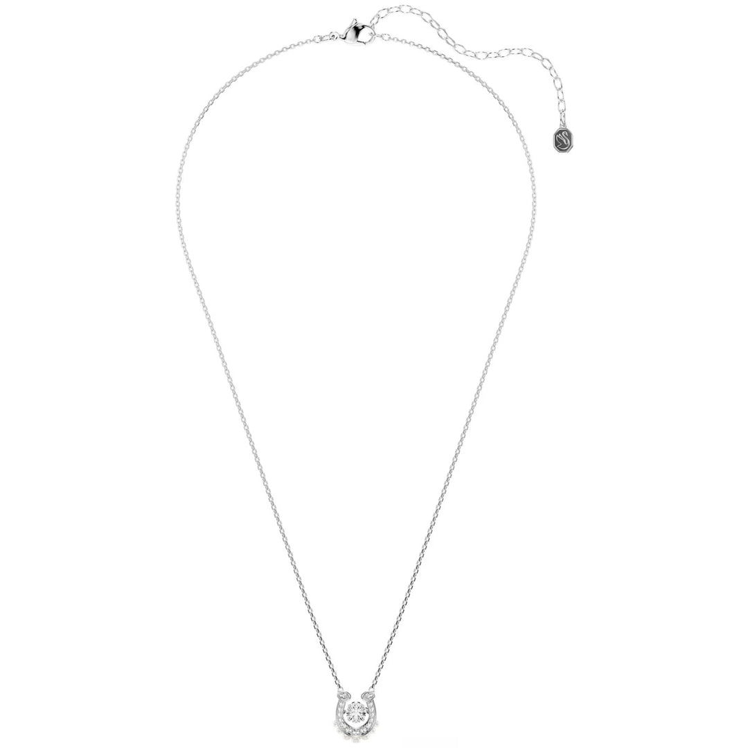 Swarovski Symbolica Halskette Kristallperle Rundschliff Pavé Hufeisen Weiss Rhodiniert - 5736972