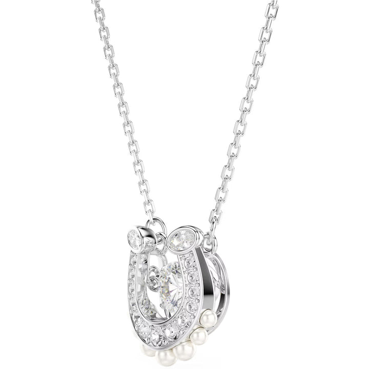 Swarovski Symbolica Halskette Kristallperle Rundschliff Pavé Hufeisen Weiss Rhodiniert - 5736972