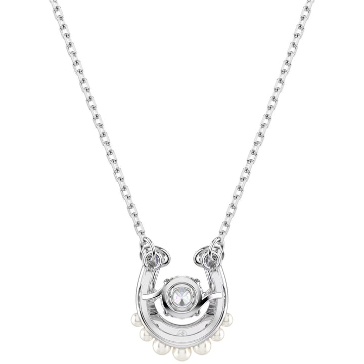 Swarovski Symbolica Halskette Kristallperle Rundschliff Pavé Hufeisen Weiss Rhodiniert - 5736972