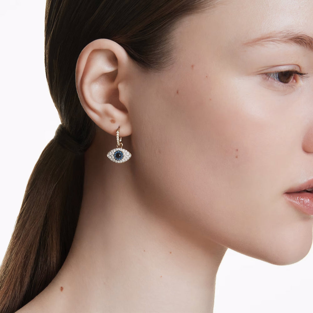 Swarovski Symbolica Drop Ohrhänger Böser Blick Blau Goldlegierungsschicht - 5692163