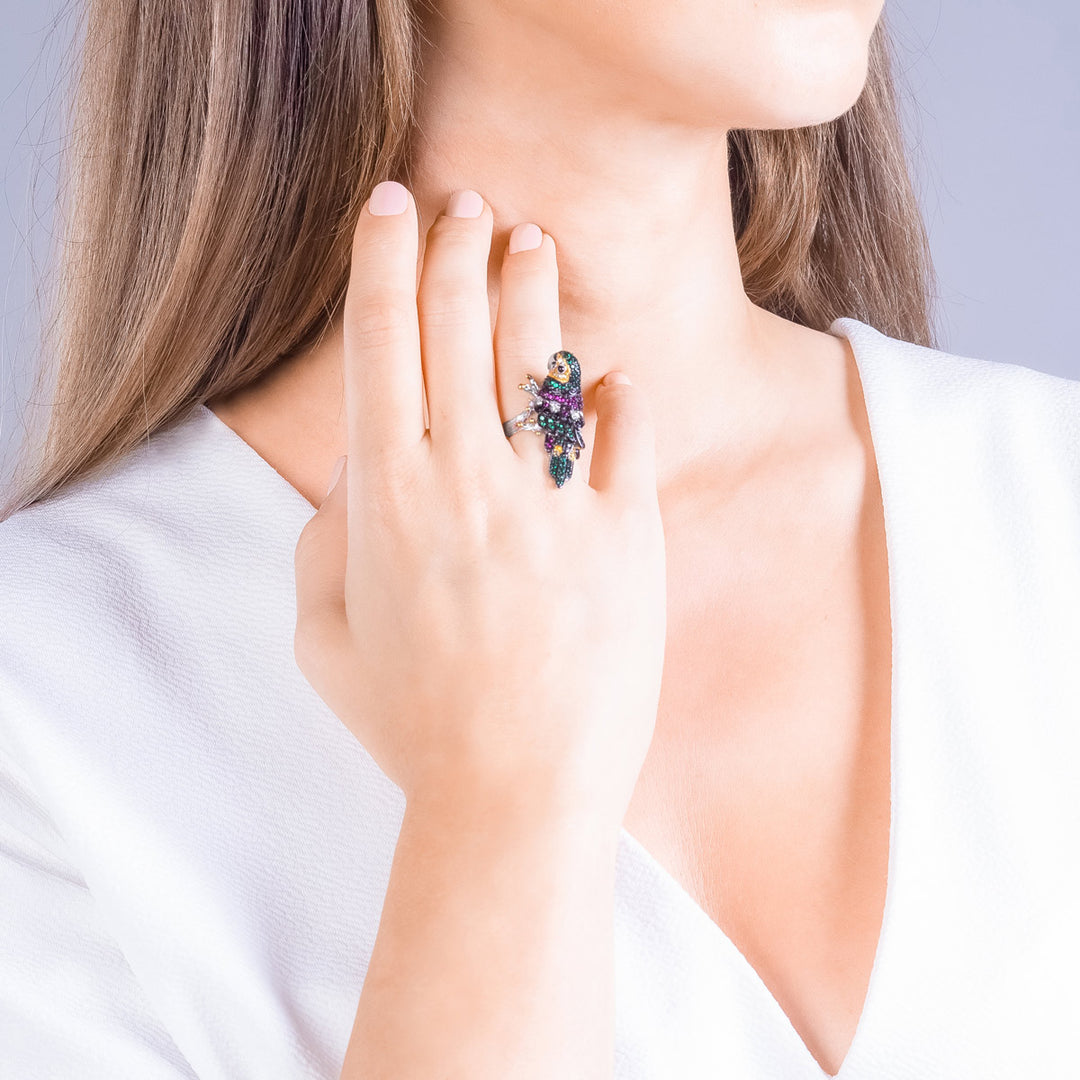 Seinerzeit Antoine Papagei Ring - SZA-1990-254