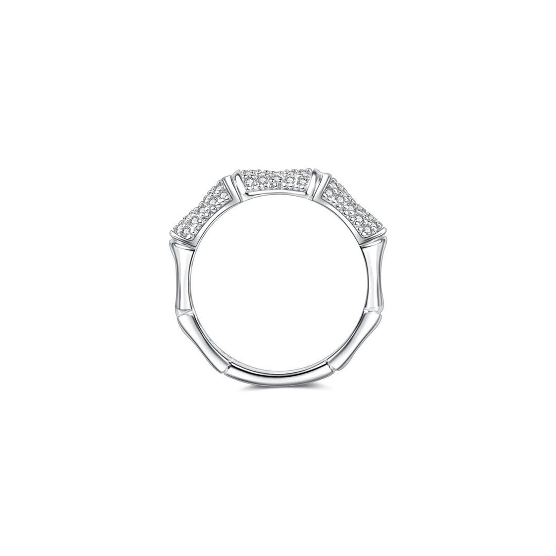 Seinerzeit White Bambus Ring - SZA-1990-310