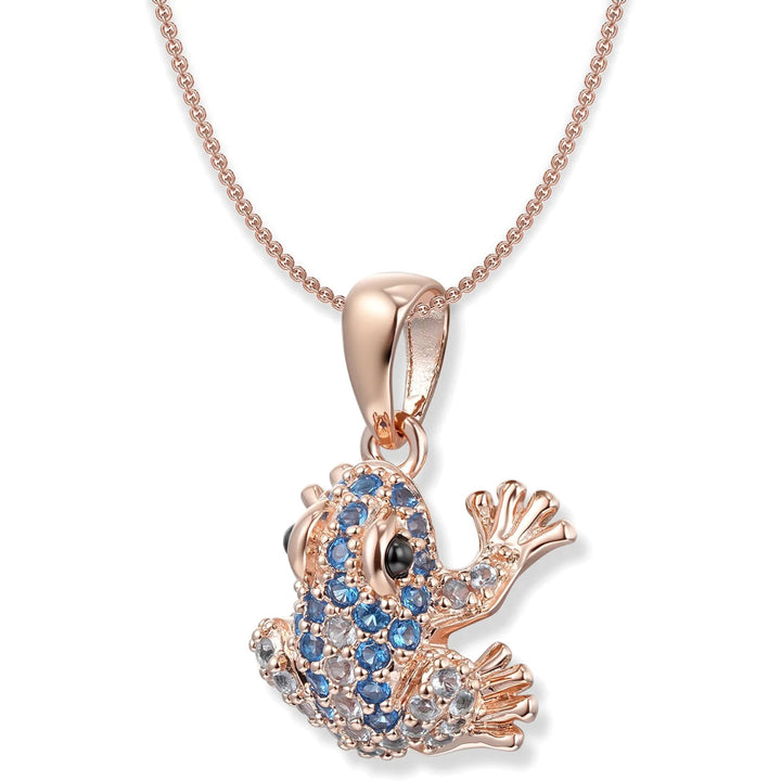 Seinerzeit Lou Blue Frosch Halskette - SZA-3984-140