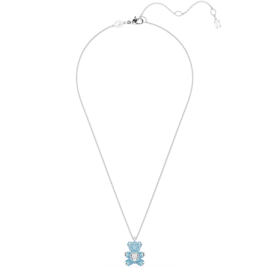 Swarovski Teddy Halskette Bär Blau Rhodiniert - 5737620