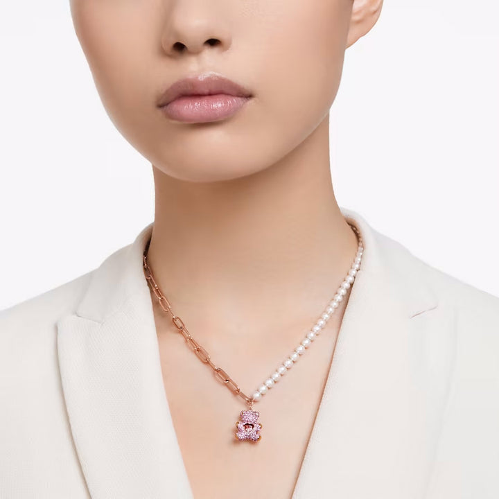 Swarovski Teddy Kristallperle Bär Rosa Roségold Legierungsschicht - 5669166