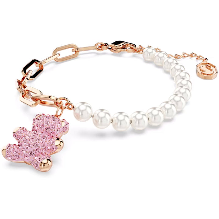Swarovski Teddy Armband Kristallperle Bär Rosa Roségold Legierungsschicht - 5669169