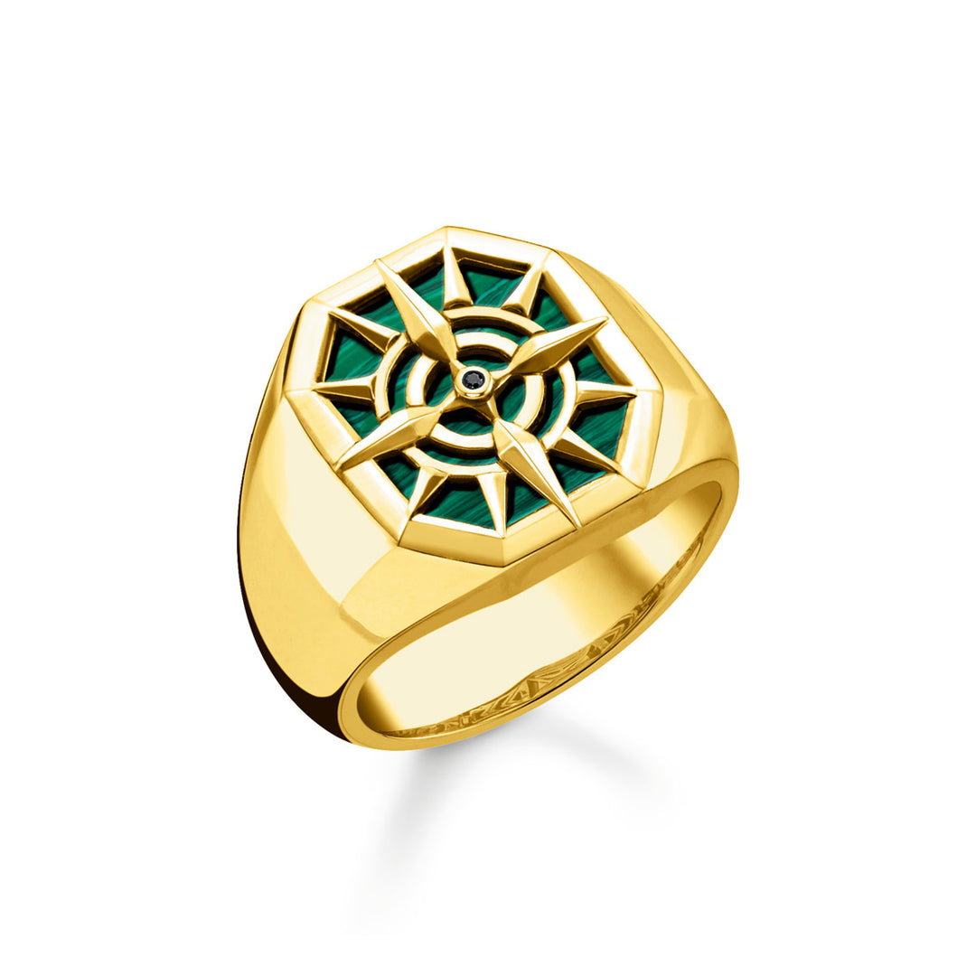 Thomas Sabo Ring Kompass Grün - TR2274-140-6