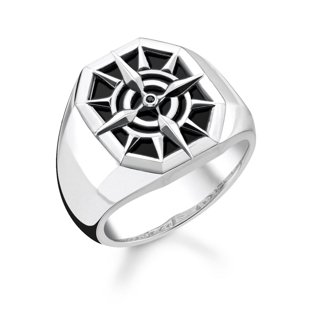 Thomas Sabo Ring Compass Black - TR2274-641-11