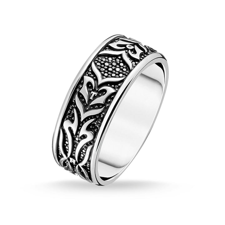 Thomas Sabo Ring Tiger Muster Schwarz - TR2291-643-11