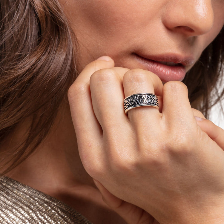 Thomas Sabo Ring Tiger Muster Schwarz - TR2291-643-11