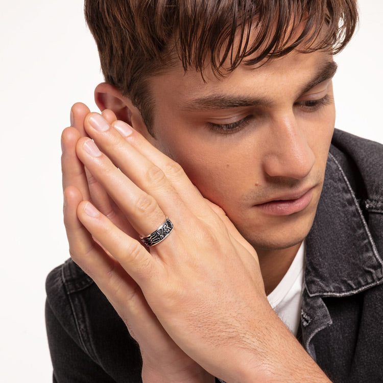 Thomas Sabo Ring Tiger Muster Schwarz - TR2291-643-11