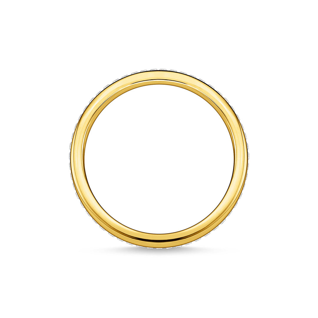 Thomas Sabo Ring Doppel Weisse Steine Gold - TR2316-414-14