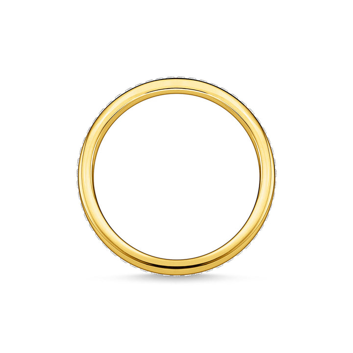 Thomas Sabo Ring Doppel Weisse Steine Gold - TR2316-414-14