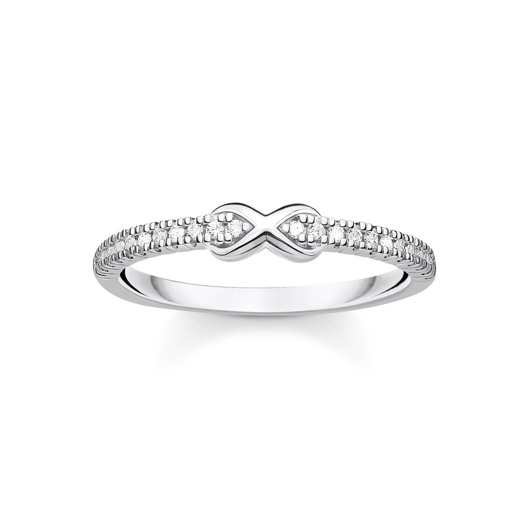 Thomas Sabo Ring Infinity Mit Weissen Steinen Silber - TR2322-051-14