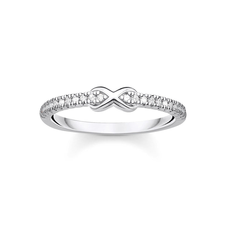 Thomas Sabo Ring Infinity Mit Weissen Steinen Silber - TR2322-051-14