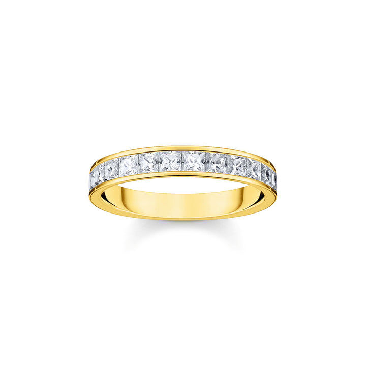 Thomas Sabo Ring mit Weisse Steine Pavé Vergoldet - TR2358-414-14