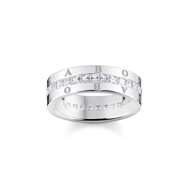 Thomas Sabo Bandring mit Weissen Steinen Pavé Silber - TR2361-051-14