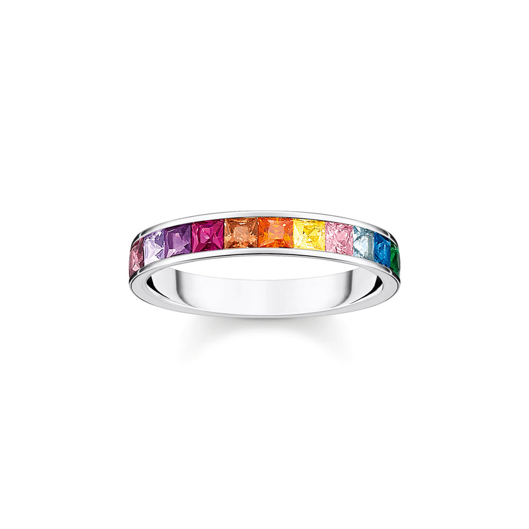 Thomas Sabo Ring Bunte Steine Silber - TR2403-477-7