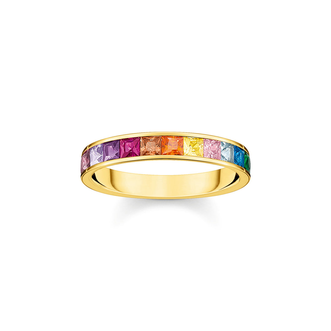 Thomas Sabo Ring Bunte Steine Gold - TR2403-996-7