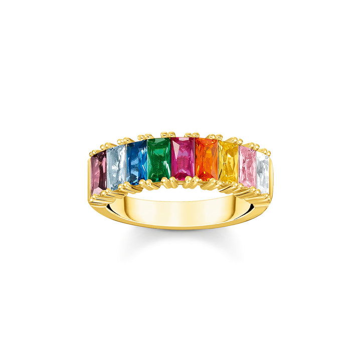Thomas Sabo Ring Bunte Steine Gold - TR2404-996-7
