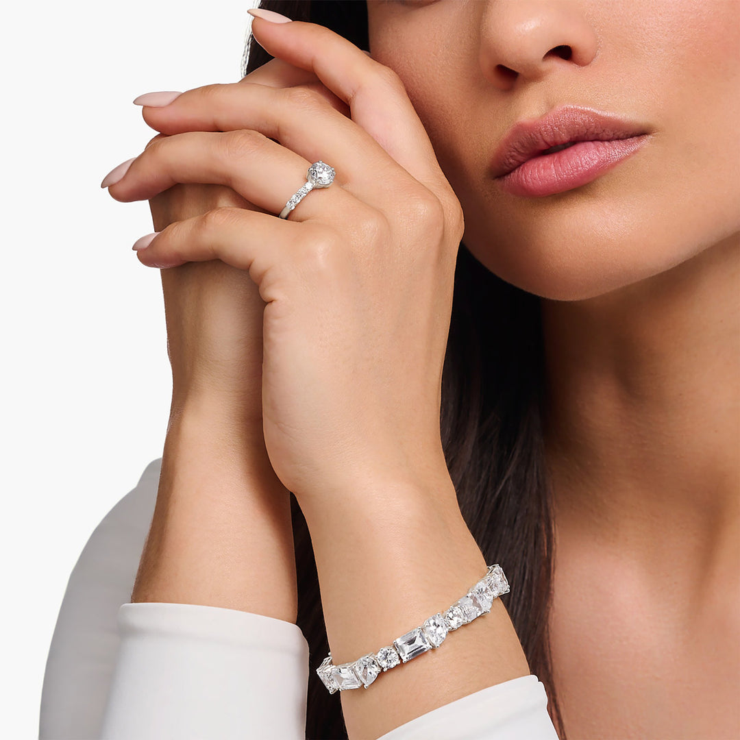 Thomas Sabo Solitärring mit weissen Steinen Silber - TR2440-051-14