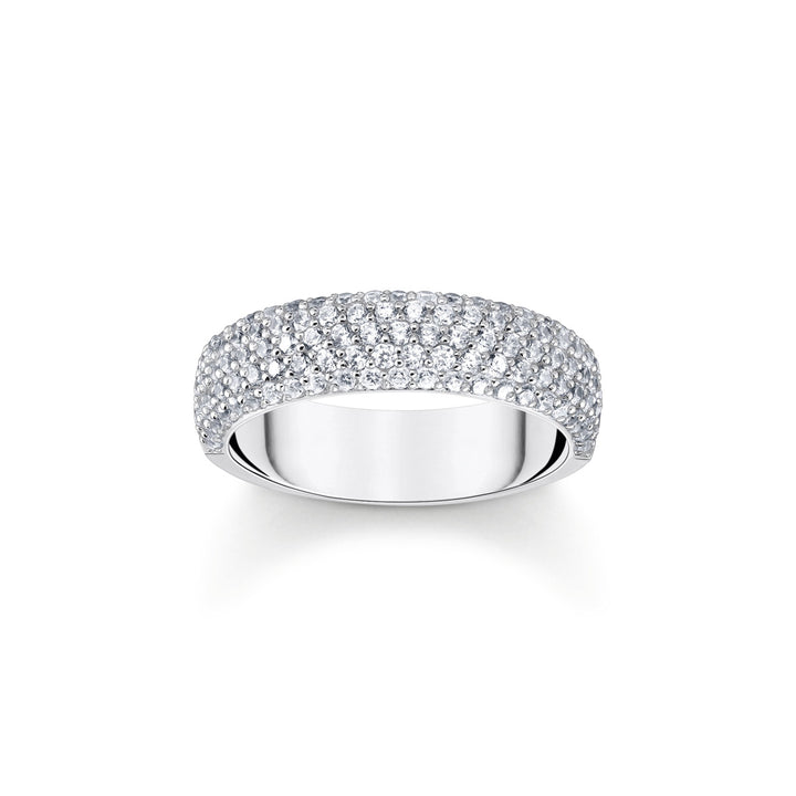 Thomas Sabo Ring mit weissem Zirkonia Pavé Silber - TR2460-051-14