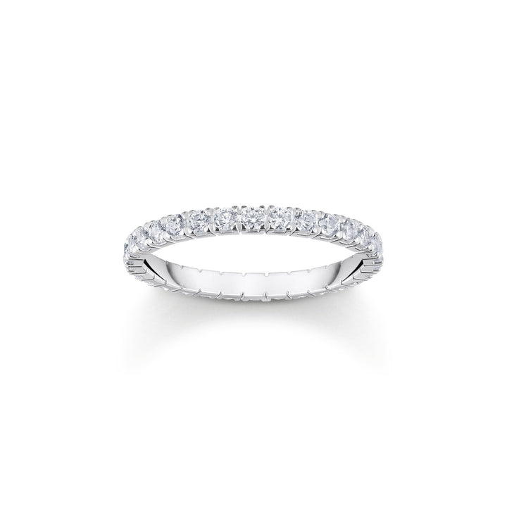 Thomas Sabo Ring in zartem Design mit weissen Steinen Silber - TR2467-051-14