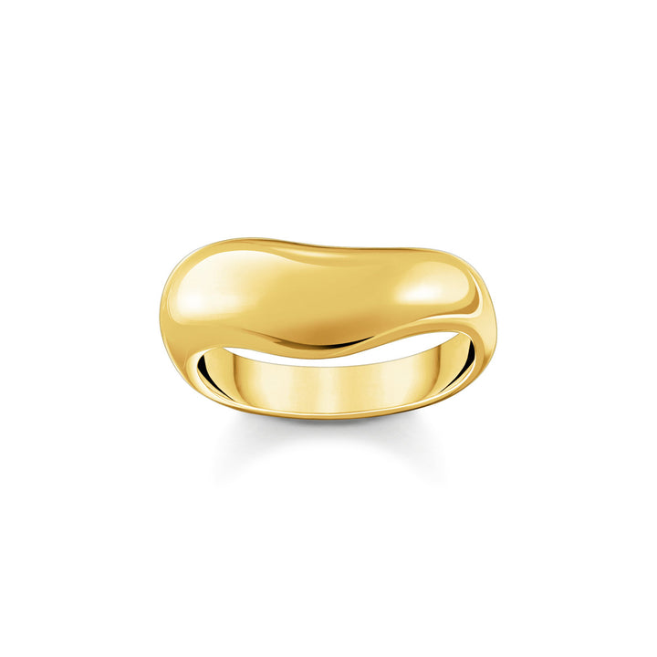 Thomas Sabo Ring with curved shape gold plated - TR2473-413-39
