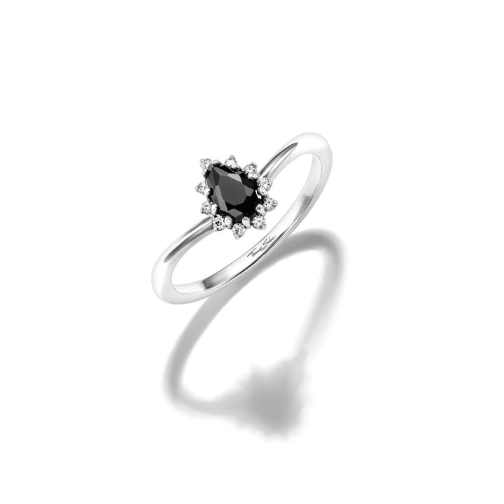 Thomas Sabo Ring True Romance Schwarzer Tropfen Zirkonia Silber - TR2479-643-11