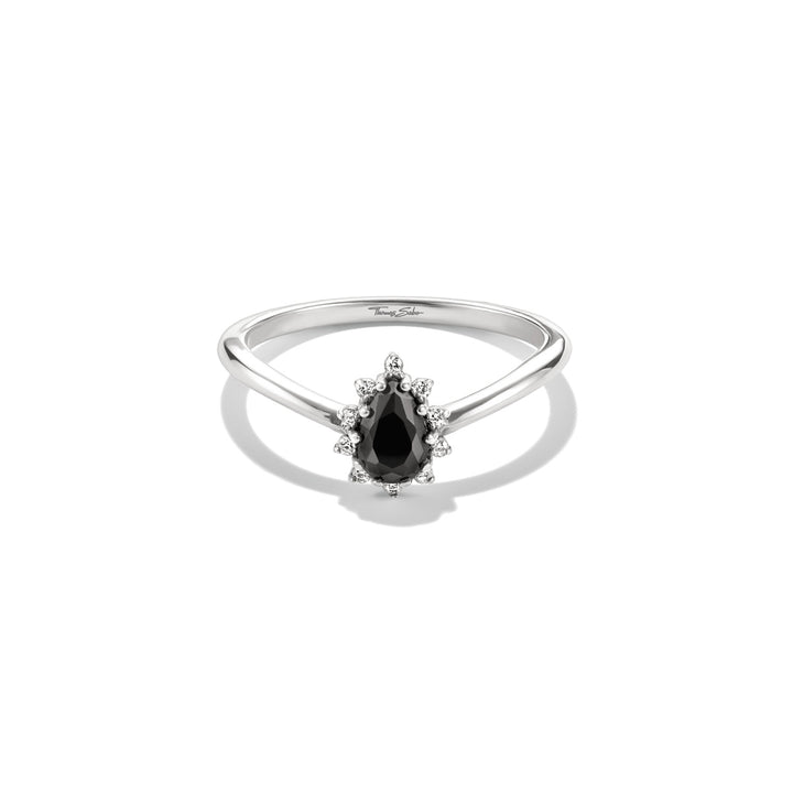 Thomas Sabo Ring True Romance Schwarzer Tropfen Zirkonia Silber - TR2479-643-11