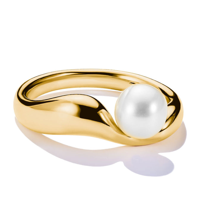 Thomas Sabo Ring mit Perle Natural Beauty vergoldet - TR2485-430-14