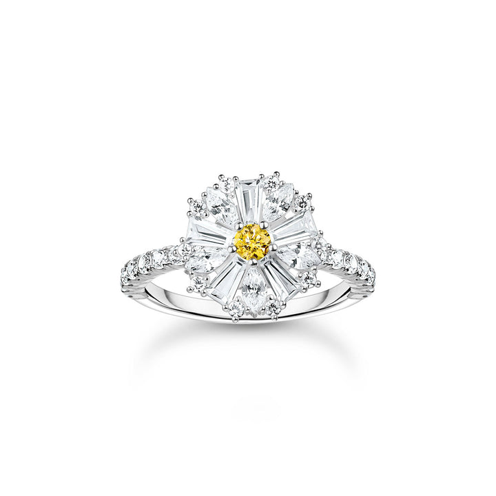 Thomas Sabo Cocktailring Blume Lovely Daisy mit Steinen Silber - TR2493-051-4