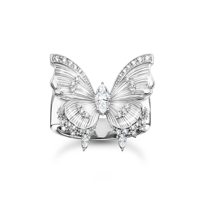 Thomas Sabo Cocktailring Schmetterling Butterfly Paradise mit Steinen Silber - TR2495-051-14