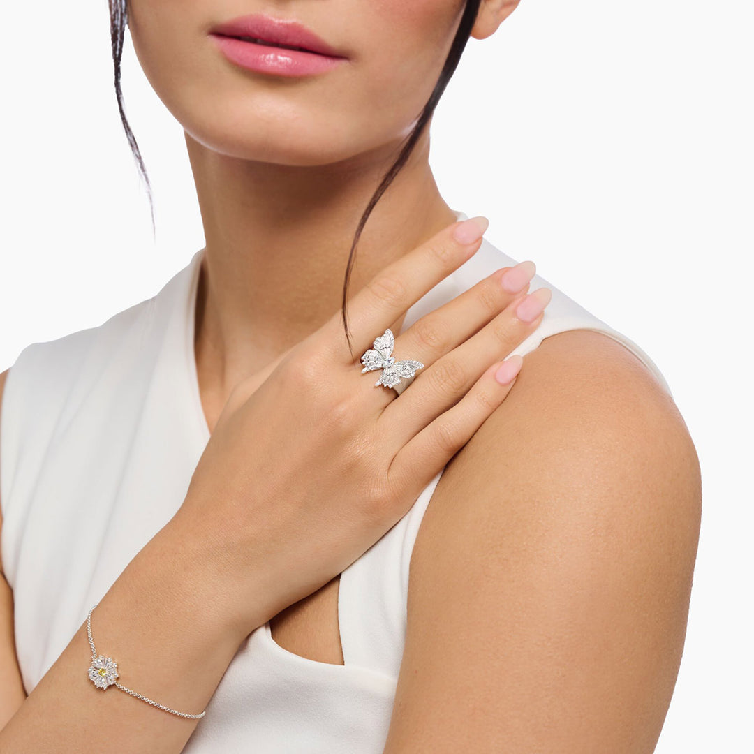 Thomas Sabo Cocktailring Schmetterling Butterfly Paradise mit Steinen Silber - TR2495-051-14