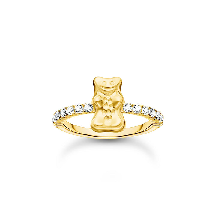 Thomas Sabo Ring mit HARIBO Goldbär und Steinen vergoldet - TR2504-414-14